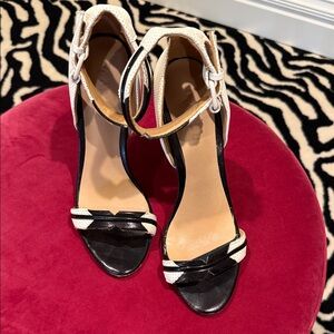 Elegant LAMB  Black and White Women's Sandals